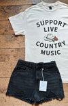 Support Live Country Music Graphic Tee