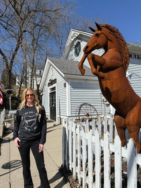 Shop, Drink, Live, Eat, Love Local Crewneck - Waynesville