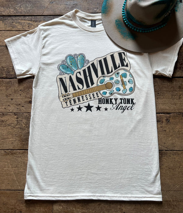 Nashville Honky Tonk Angel Graphic Tee
