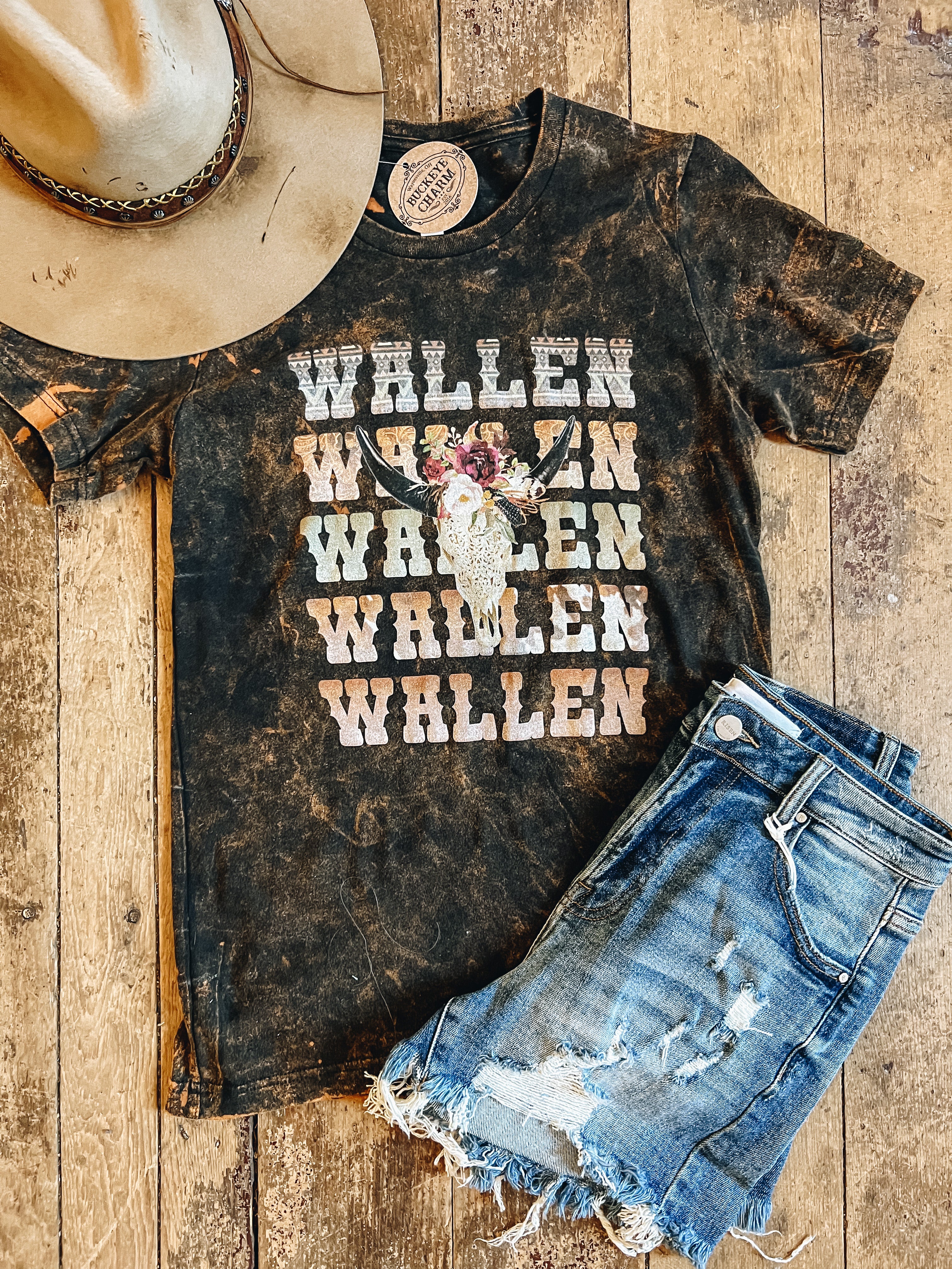 Wallen 98 Braves Country Music Comfort Colors Tee - Ink In Action